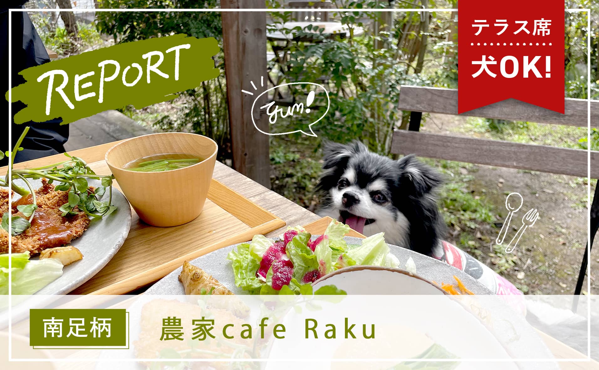 【南足柄】ペット可のテラス席でヘルシーランチ『農家cafe Raku』