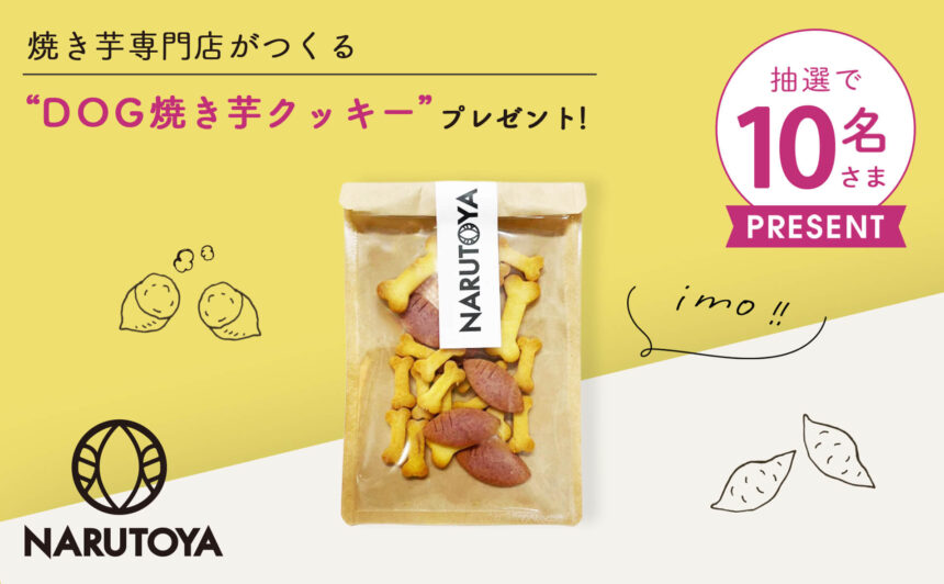 焼き芋専門店『NARUTOYA（なるとや）』がつくるワンちゃんクッキープレゼント！